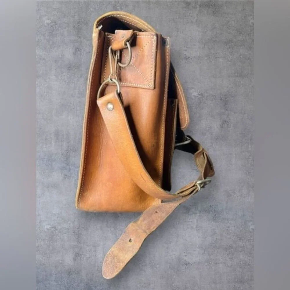 Vintage Leather Messenger Bag